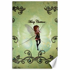 Cute Elf Playing For Christmas Canvas 24  X 36  by FantasyWorld7