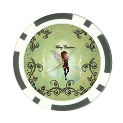 Cute Elf Playing For Christmas Poker Chip Card Guards by FantasyWorld7