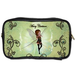 Cute Elf Playing For Christmas Toiletries Bags 2-side by FantasyWorld7