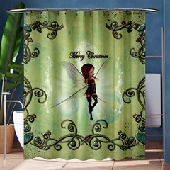 Cute Elf Playing For Christmas Shower Curtain 60  X 72  (medium)  by FantasyWorld7