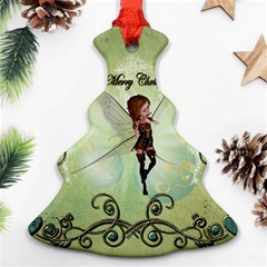 Cute Elf Playing For Christmas Christmas Tree Ornament (2 Sides) by FantasyWorld7