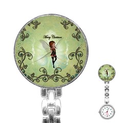 Cute Elf Playing For Christmas Stainless Steel Nurses Watches