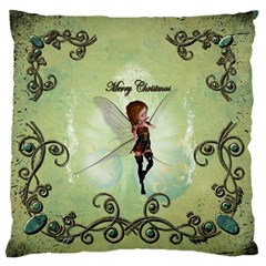 Cute Elf Playing For Christmas Standard Flano Cushion Cases (one Side) 