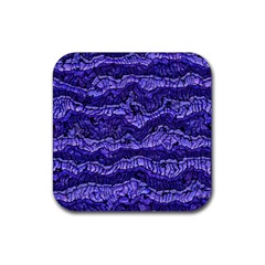 Alien Skin Blue Rubber Coaster (square)  by ImpressiveMoments