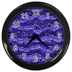 Alien Skin Blue Wall Clocks (black) by ImpressiveMoments