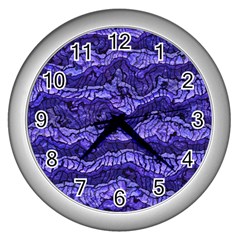 Alien Skin Blue Wall Clocks (silver) 