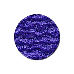 Alien Skin Blue Rubber Coaster (round) 