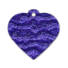 Alien Skin Blue Dog Tag Heart (two Sides) by ImpressiveMoments