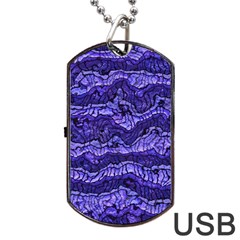 Alien Skin Blue Dog Tag Usb Flash (one Side)