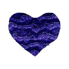 Alien Skin Blue Standard 16  Premium Heart Shape Cushions by ImpressiveMoments