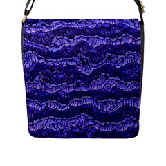 Alien Skin Blue Flap Messenger Bag (l) 