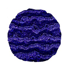 Alien Skin Blue Standard 15  Premium Flano Round Cushions