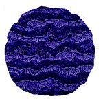 Alien Skin Blue Large 18  Premium Flano Round Cushions Front