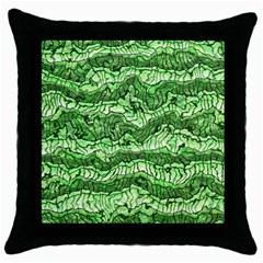 Alien Skin Green Throw Pillow Cases (black)