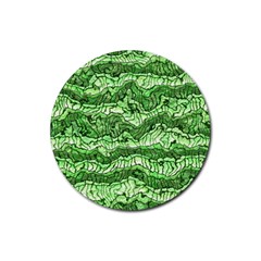 Alien Skin Green Rubber Round Coaster (4 Pack)  by ImpressiveMoments