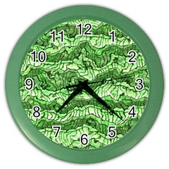 Alien Skin Green Color Wall Clocks