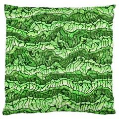 Alien Skin Green Standard Flano Cushion Cases (two Sides)  by ImpressiveMoments