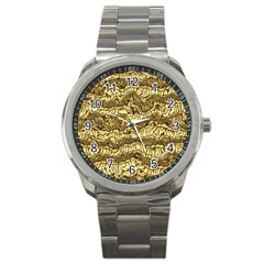 Alien Skin Hot Golden Sport Metal Watches