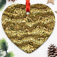 Alien Skin Hot Golden Heart Ornament (2 Sides)