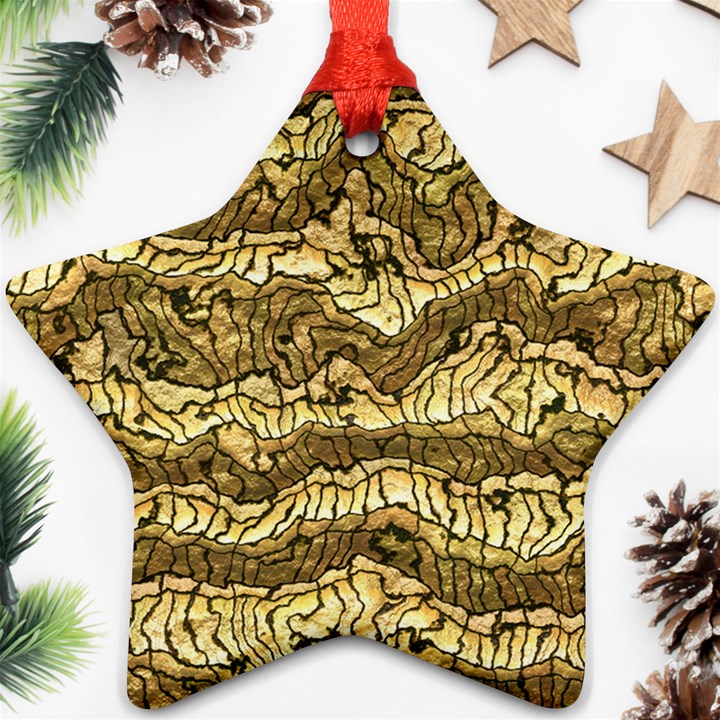 Alien Skin Hot Golden Star Ornament (Two Sides) 