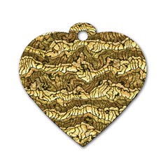 Alien Skin Hot Golden Dog Tag Heart (one Side)