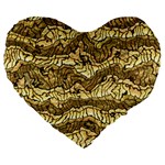 Alien Skin Hot Golden Large 19  Premium Heart Shape Cushions Front