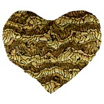 Alien Skin Hot Golden Large 19  Premium Heart Shape Cushions Back