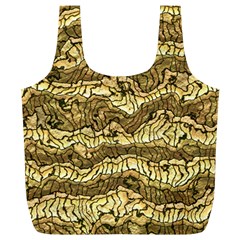 Alien Skin Hot Golden Full Print Recycle Bags (l)  by ImpressiveMoments