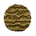 Alien Skin Hot Golden Standard 15  Premium Flano Round Cushions Back