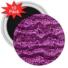 Alien Skin Hot Pink 3  Magnets (10 Pack)  by ImpressiveMoments