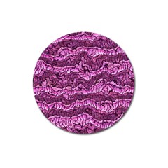 Alien Skin Hot Pink Magnet 3  (round) by ImpressiveMoments