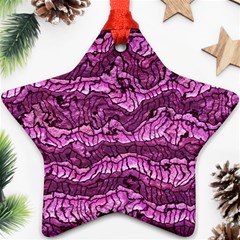 Alien Skin Hot Pink Star Ornament (two Sides)  by ImpressiveMoments