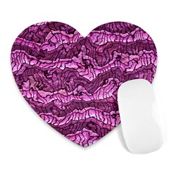 Alien Skin Hot Pink Heart Mousepads by ImpressiveMoments