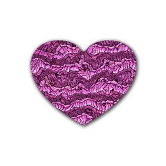 Alien Skin Hot Pink Heart Coaster (4 Pack)  by ImpressiveMoments