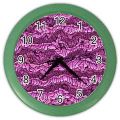 Alien Skin Hot Pink Color Wall Clocks by ImpressiveMoments