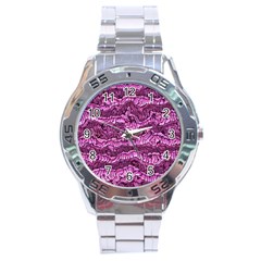 Alien Skin Hot Pink Stainless Steel Men s Watch