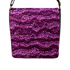 Alien Skin Hot Pink Flap Messenger Bag (l) 