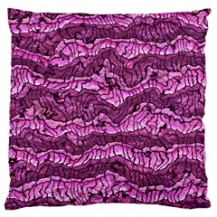 Alien Skin Hot Pink Large Flano Cushion Cases (one Side)  by ImpressiveMoments