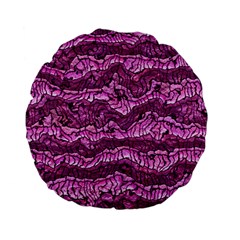 Alien Skin Hot Pink Standard 15  Premium Flano Round Cushions