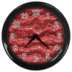 Alien Skin Red Wall Clocks (black)