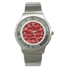 Alien Skin Red Stainless Steel Watches