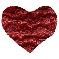 Alien Skin Red Large 19  Premium Heart Shape Cushions