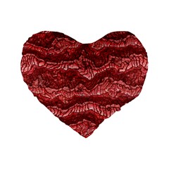 Alien Skin Red Standard 16  Premium Flano Heart Shape Cushions