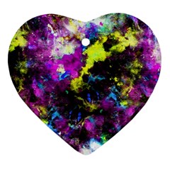 Colour Splash G264 Heart Ornament (2 Sides) by MedusArt