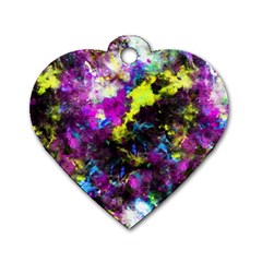 Colour Splash G264 Dog Tag Heart (two Sides) by MedusArt