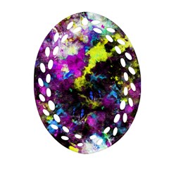 Colour Splash G264 Oval Filigree Ornament (2-side)  by MedusArt