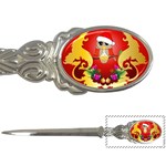 Funny, Cute Christmas Owl  With Christmas Hat Letter Openers Front