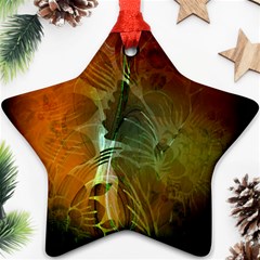 Beautiful Abstract Floral Design Ornament (star)  by FantasyWorld7