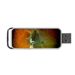 Beautiful Abstract Floral Design Portable Usb Flash (one Side)