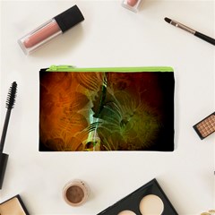 Beautiful Abstract Floral Design Cosmetic Bag (xs)